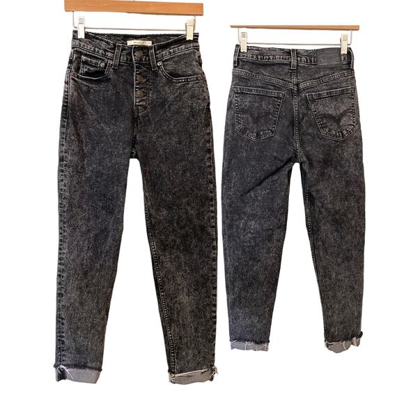 Levi’s Black Stone wash mom Jeans size 24 - Picture 1 of 8